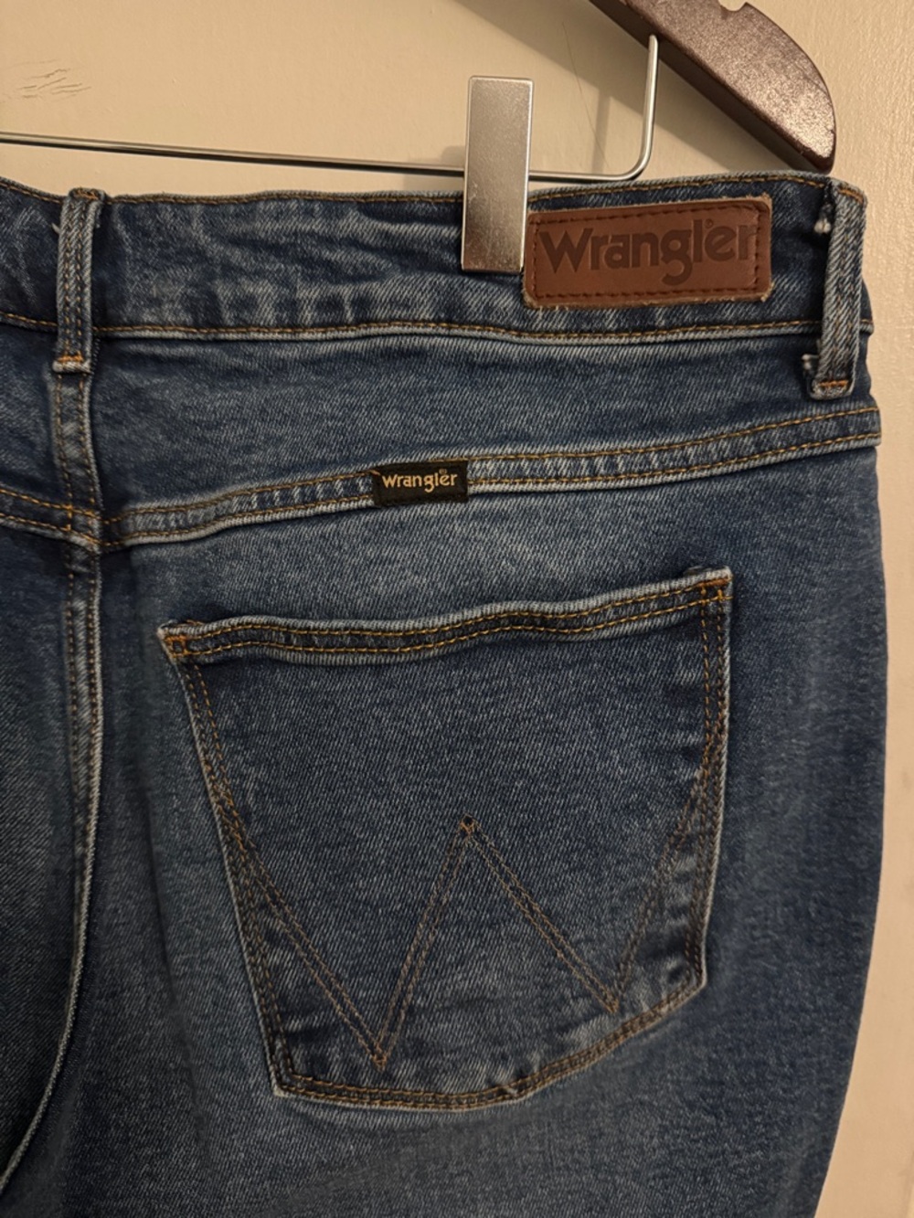 Wrangler Women's Blue high rise bold boot cut Jeans - Classic Denim - Picture 12 of 16